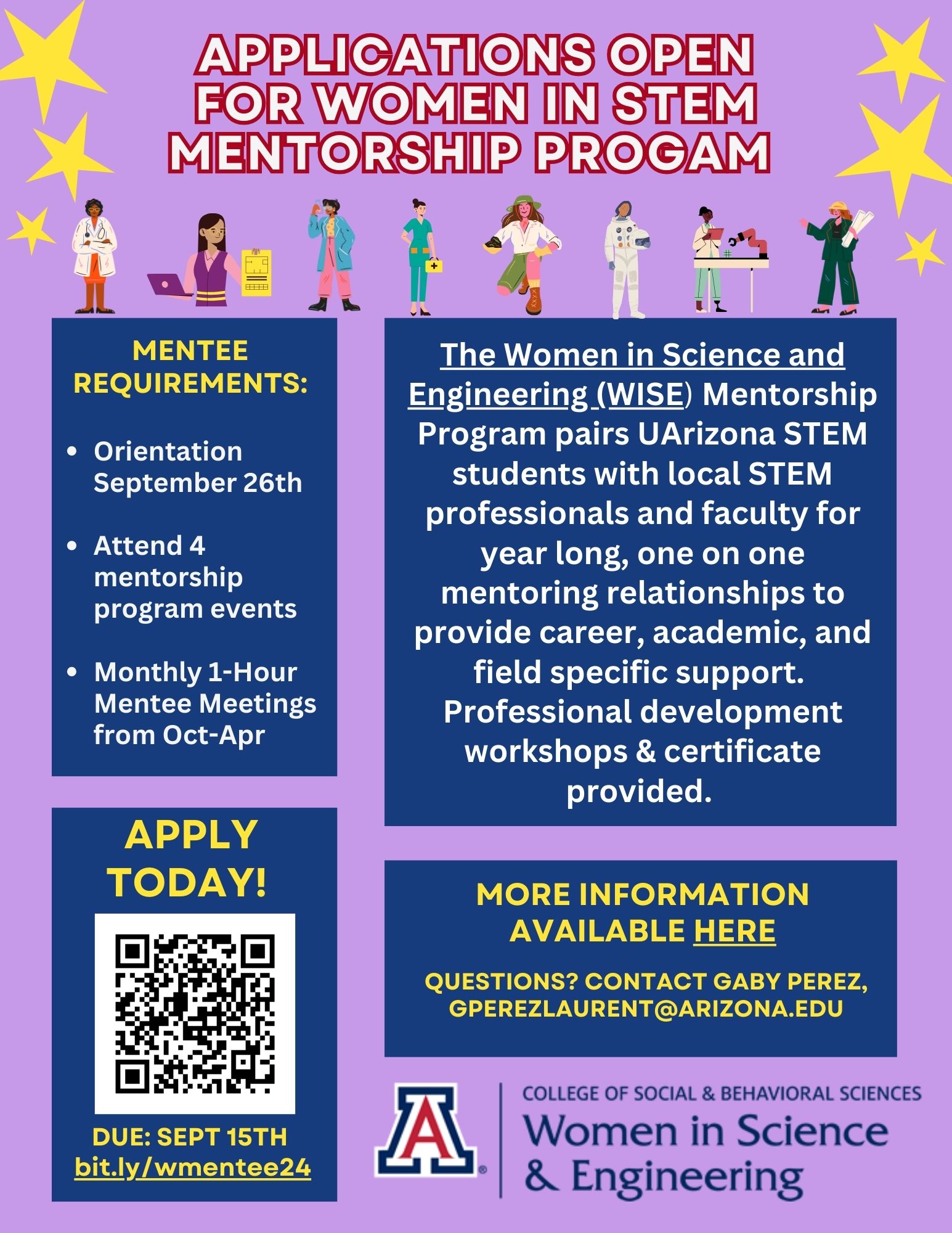 WISE Mentee Applications OPEN | Women In Science and Engineering